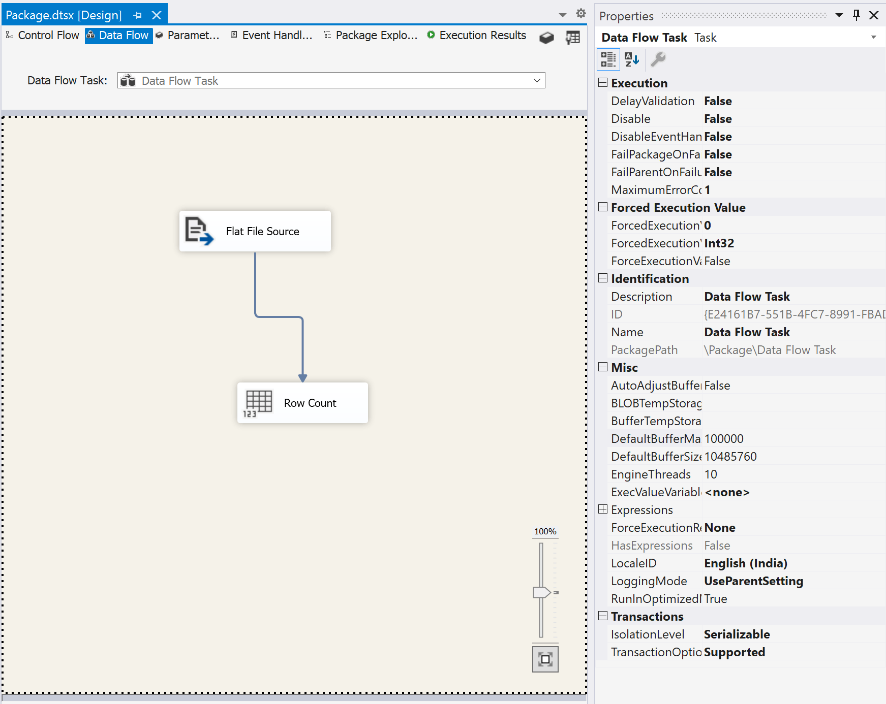 Increased Default Buffer Max Rows - SSIS memory usage.