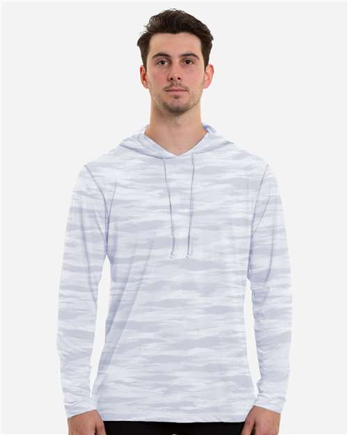 ANETIK MVLPRH6 Men's Low Pro Tech Camo Hooded Long Sleeve T-Shirt