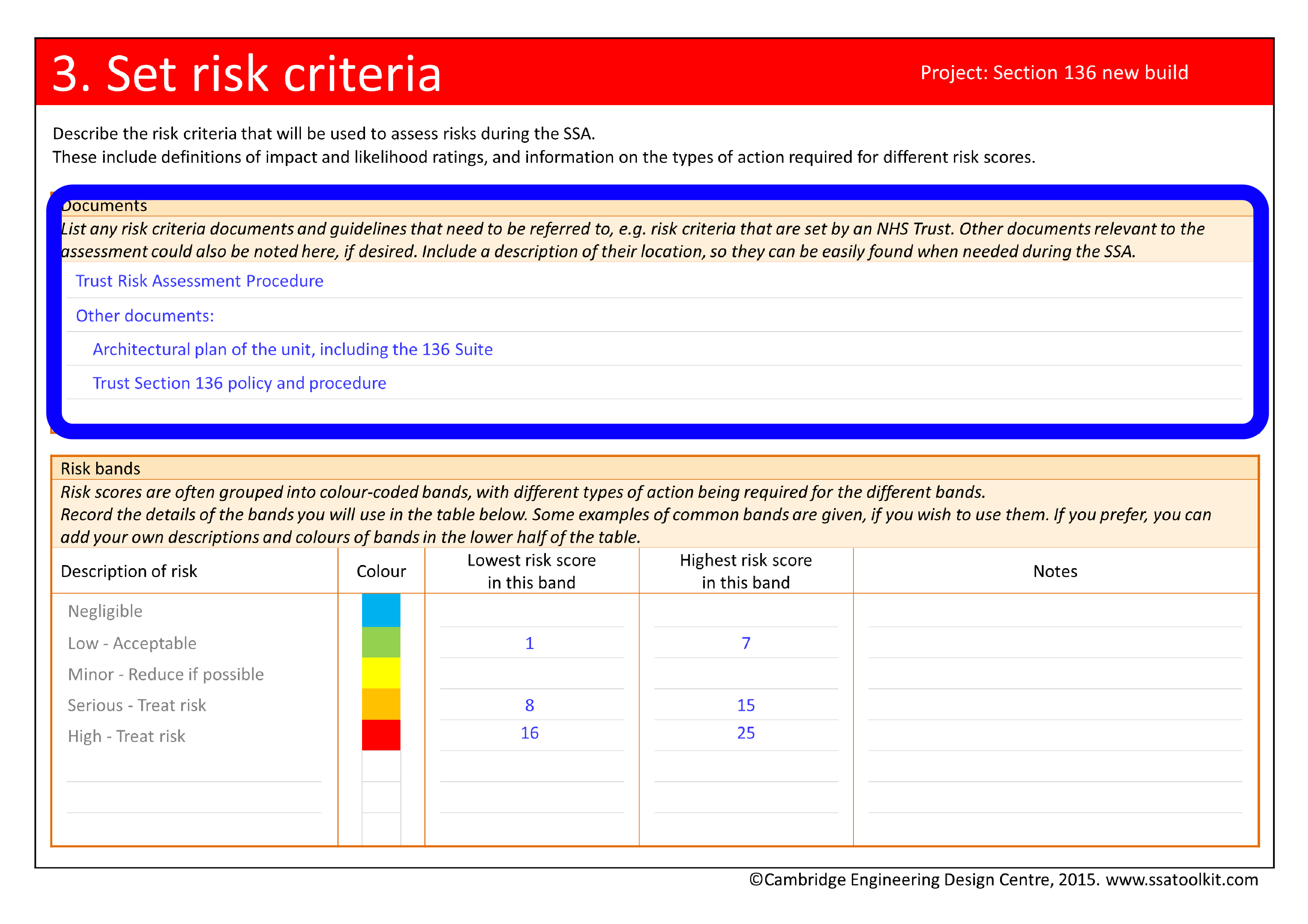 Set Risk Criteria