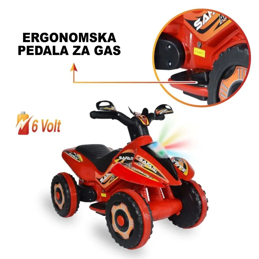Motor na akumulator Delfino Safari Crveni - Slika 3