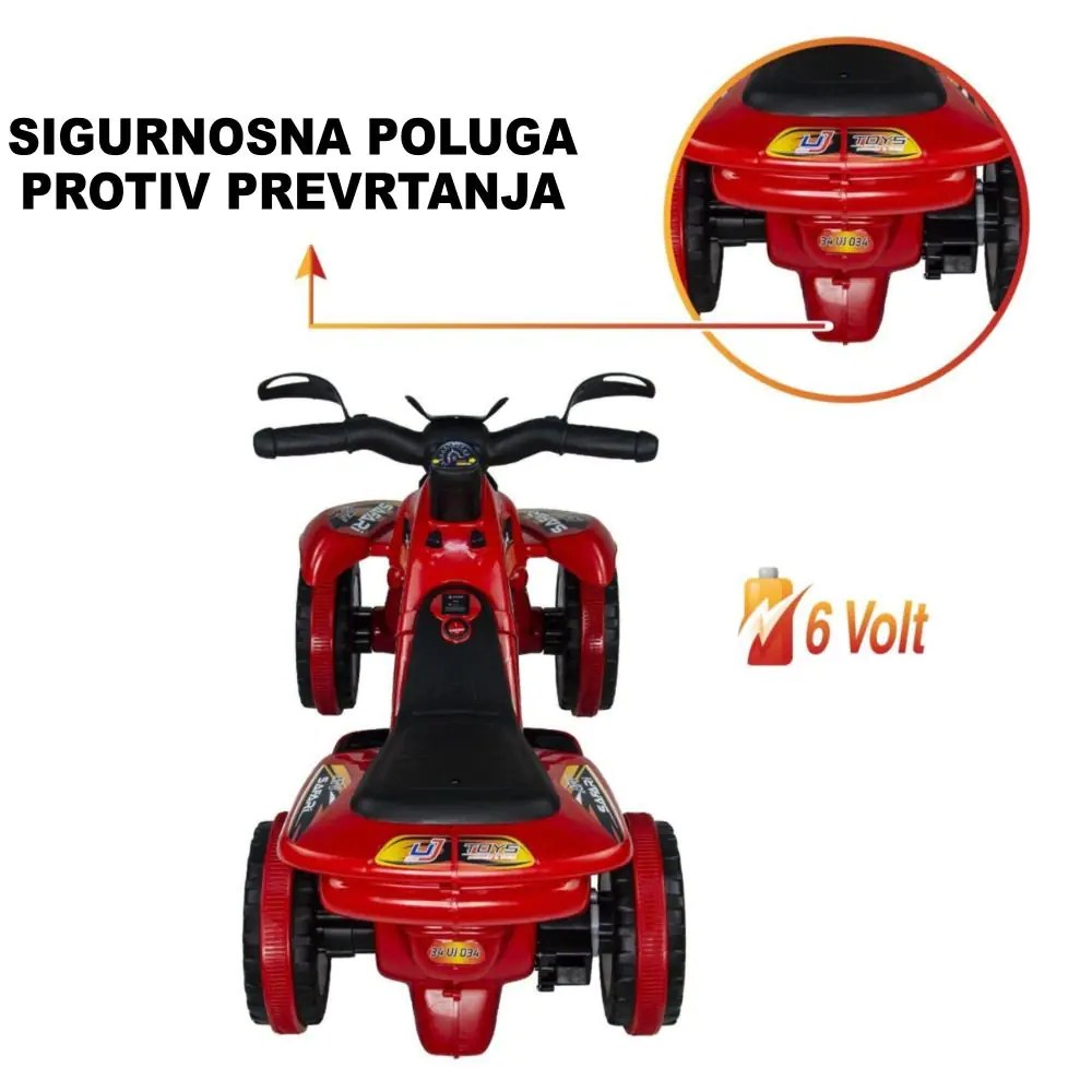 Motor na akumulator Delfino Safari Crveni - Slika 7