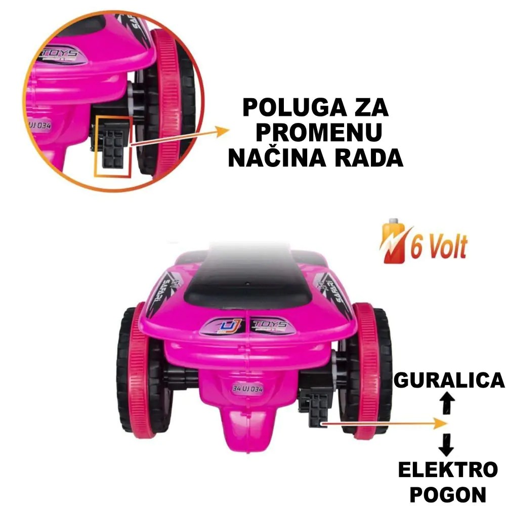 Motor na akumulator Delfino Safari Pink - Slika 2