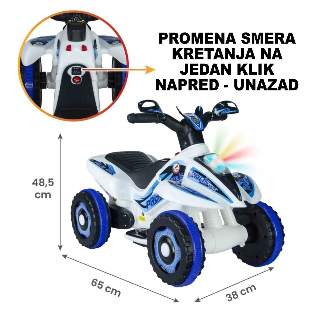 Motor na akumulator Delfino Safari Police - Slika 7