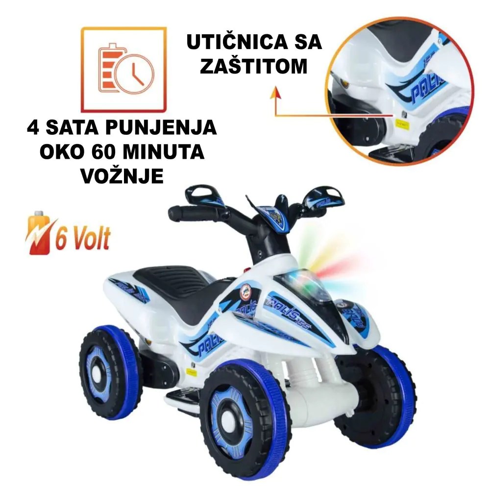 Motor na akumulator Delfino Safari Police - Slika 5
