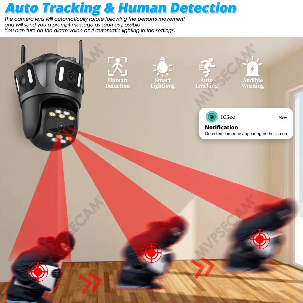 IP WiFi Kamera Sa Tri Objektiva - Slika 4