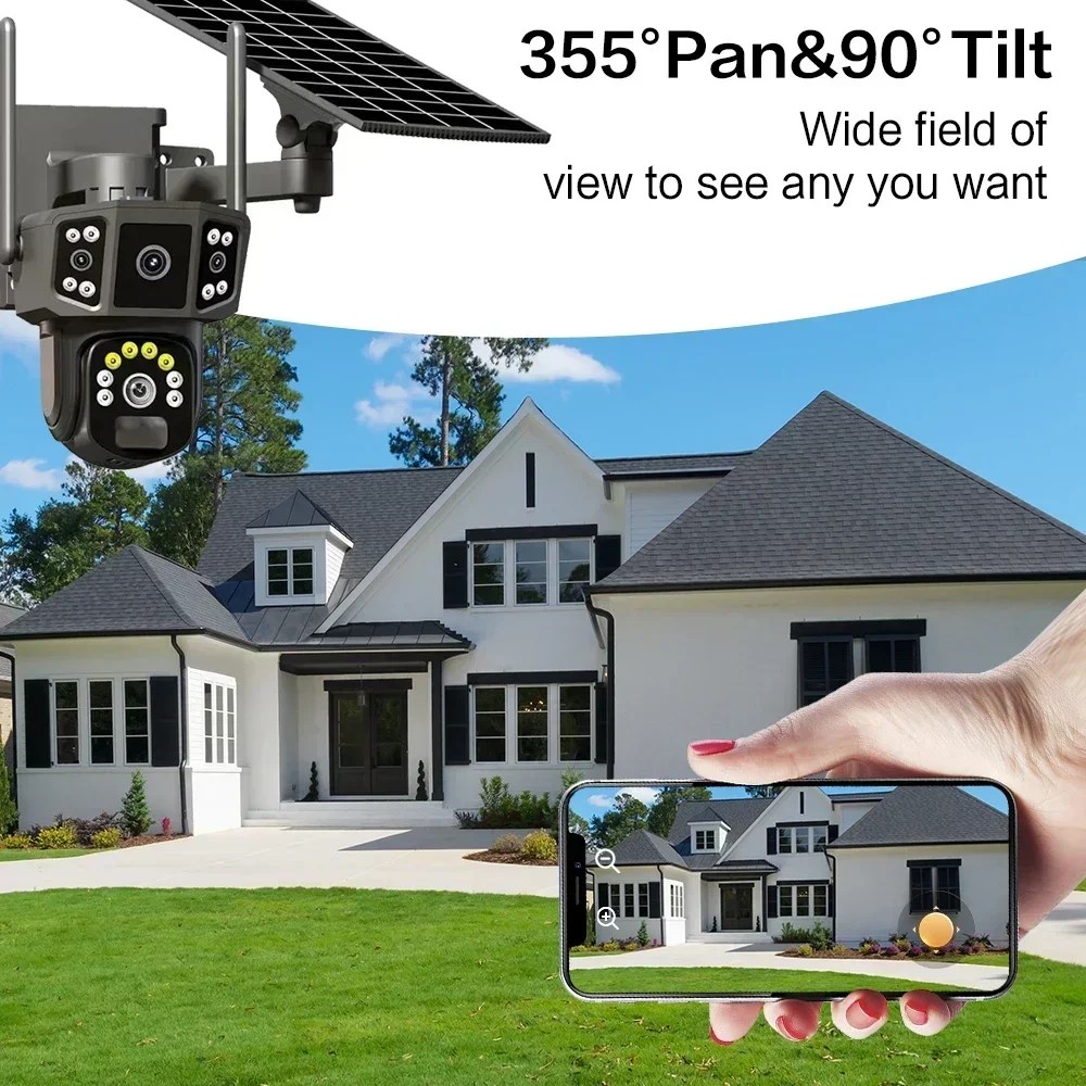 Solarna WIFI 4G Kamera Sa Dvostrukim Sočivom - Slika 3