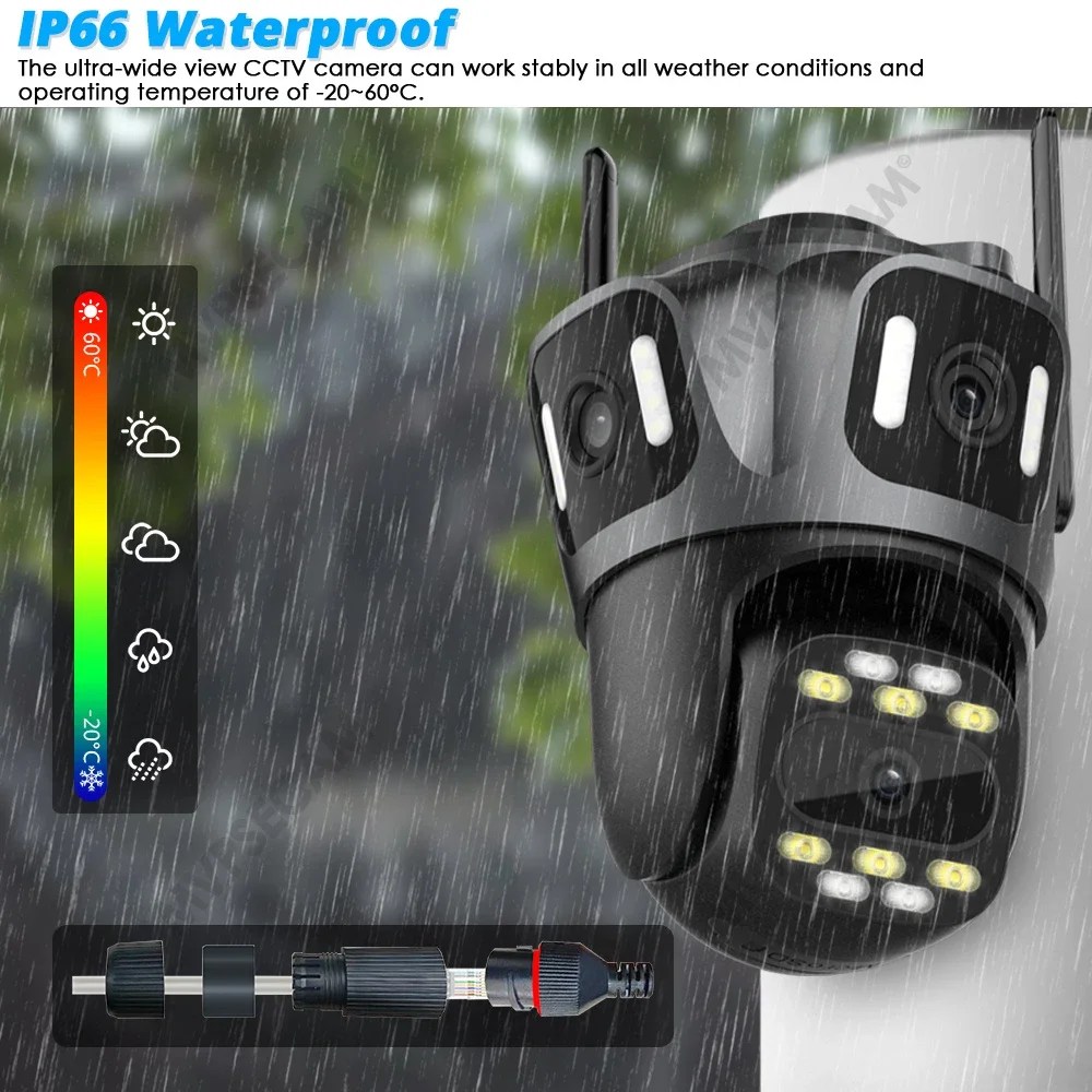 IP WiFi Kamera Sa Tri Objektiva - Slika 2