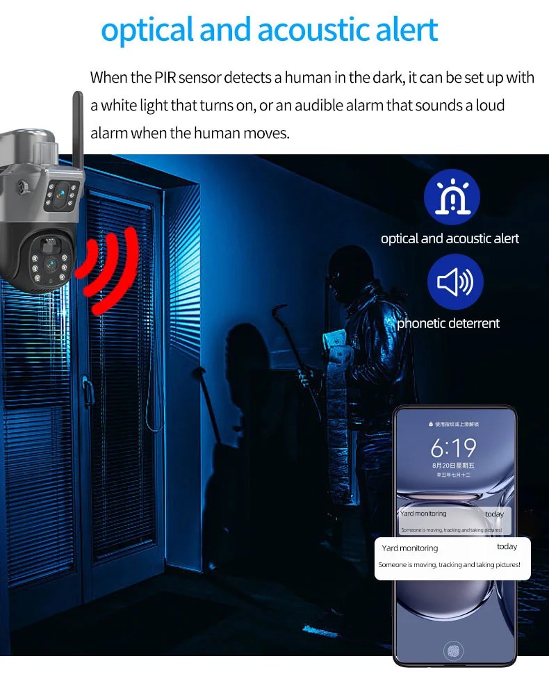 Wifi Solarna Kamera Sa Dvostrukim Objektivom - Slika 2