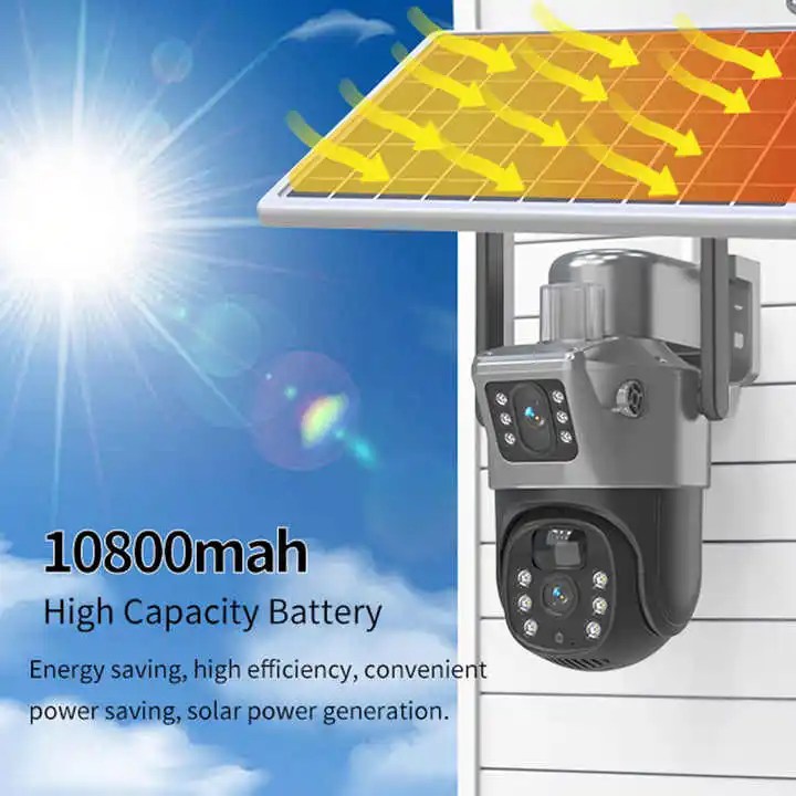 Wifi Solarna Kamera Sa Dvostrukim Objektivom - Slika 5