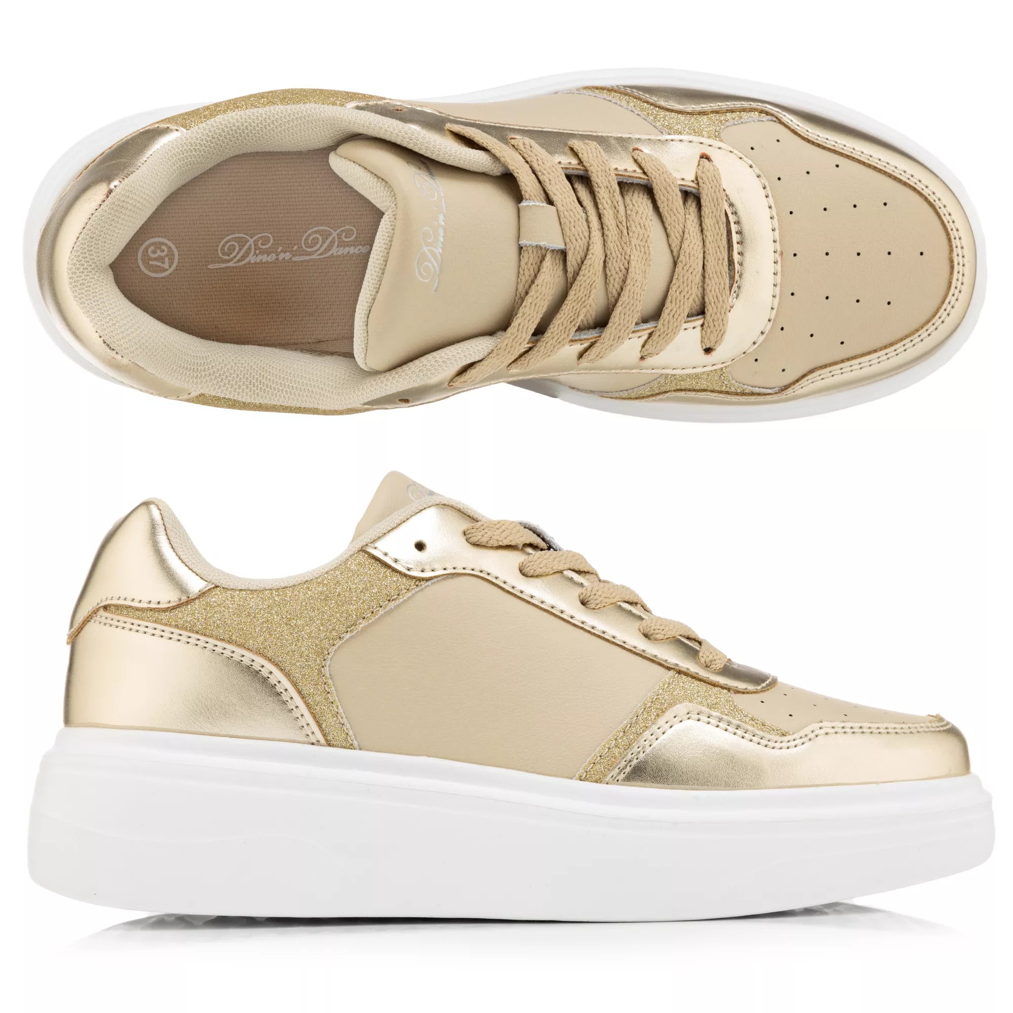 DINE `N` DANCE Patike zlatne