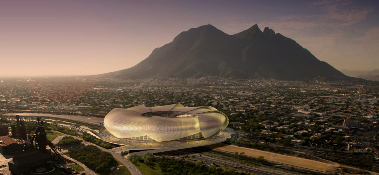 The steel giant, guadalupe, nuevo leon, mexico, cf monterrey stadium, mexican football stadiums, modern sports arenas, stadiums, hd wallpaper. Project Preview Mexico Stadium Will Build Bridges Not Walls Thestadiumbusiness Design Development Summit