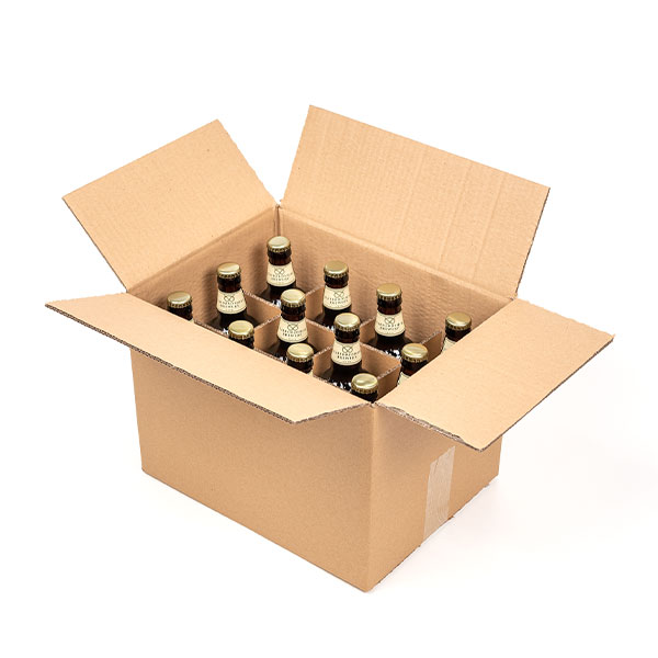 boxes with bottlew in