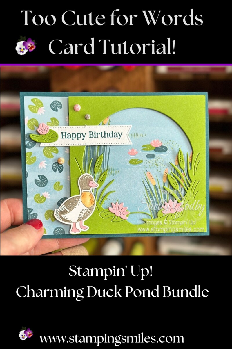 Too Cute for Words Handmade Birthday Card: Stampin’ Up! Charming Duck Pond