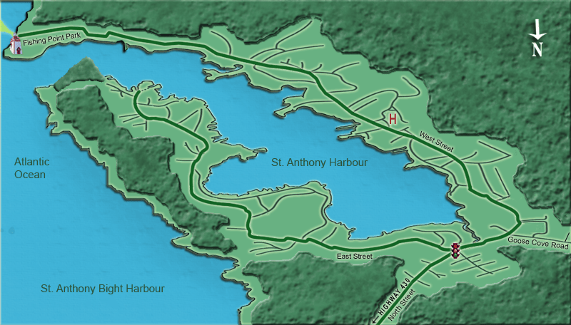 Town Of St Anthony Interactive Map By Glacier Cove Website Design Town Map 800 