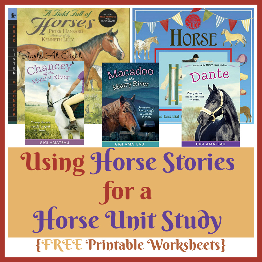 using horse stories for a horse unit study free printable worksheets startsateight