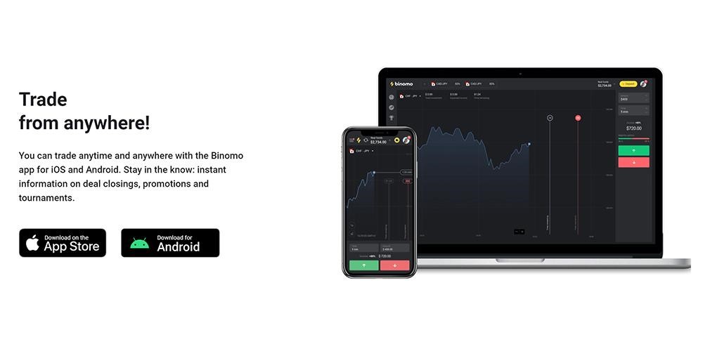 Binomo in ios & Android