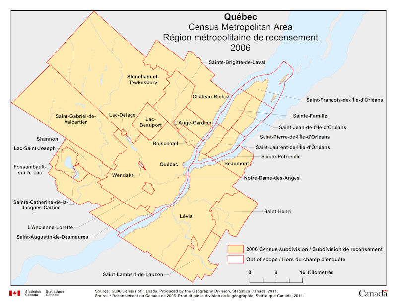 Map Of 2006 Census Area Of Qu Bec Quebec Quebec 