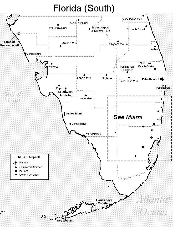 South Florida Airport Map South Florida Airports Florida South 
