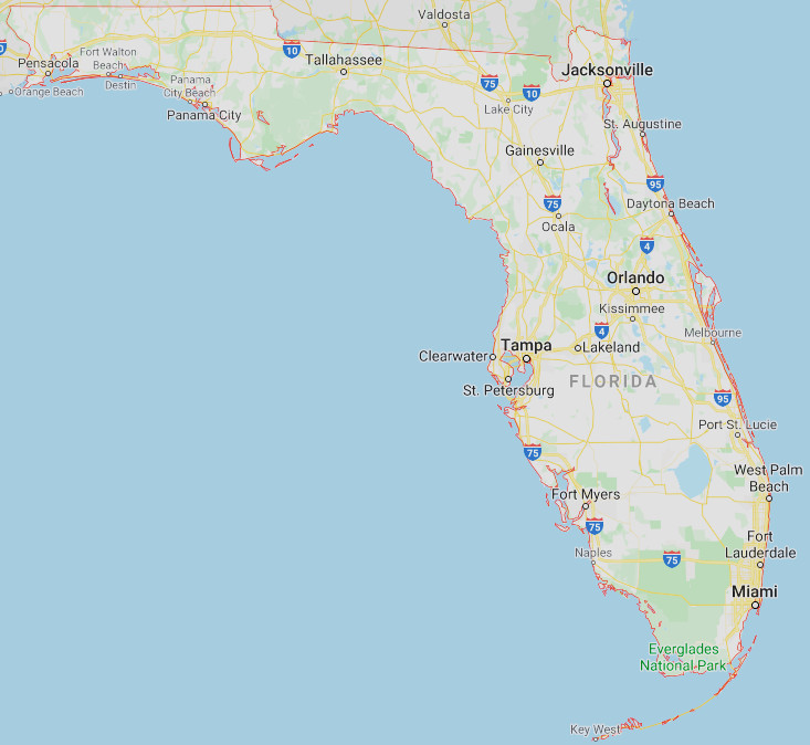 Ta Florida Google Maps Florida Google Map. 