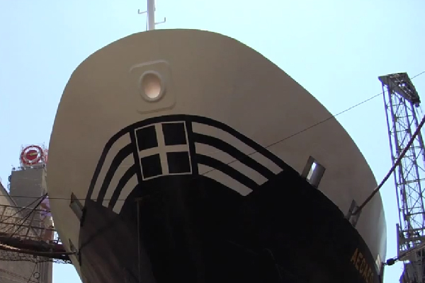 bow of Aegaeo vessel