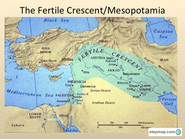 Map Of The Fertile Crescent Ur Mesopotamia 1562912.