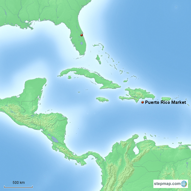 Mapa De Puertos En Florida Florida Puerto Rico 1241225 