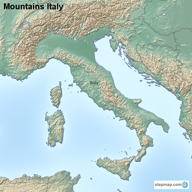 StepMap Mountains Italy Landkarte F R Italy Mountains Italy 1227364 