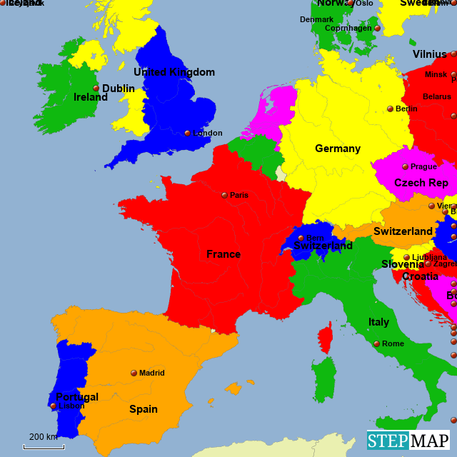 Political Map Western Europe Political Map Western Europe 1657089 