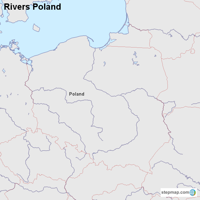 StepMap Rivers Poland Landkarte F R Poland Rivers Poland 1228768 
