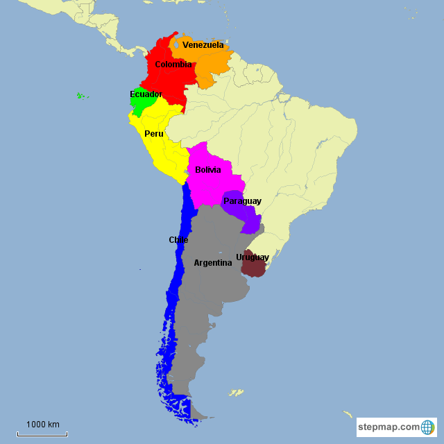 Map Of South American Countries In Spanish Hayley Drumwright Spanish S America 1330468 