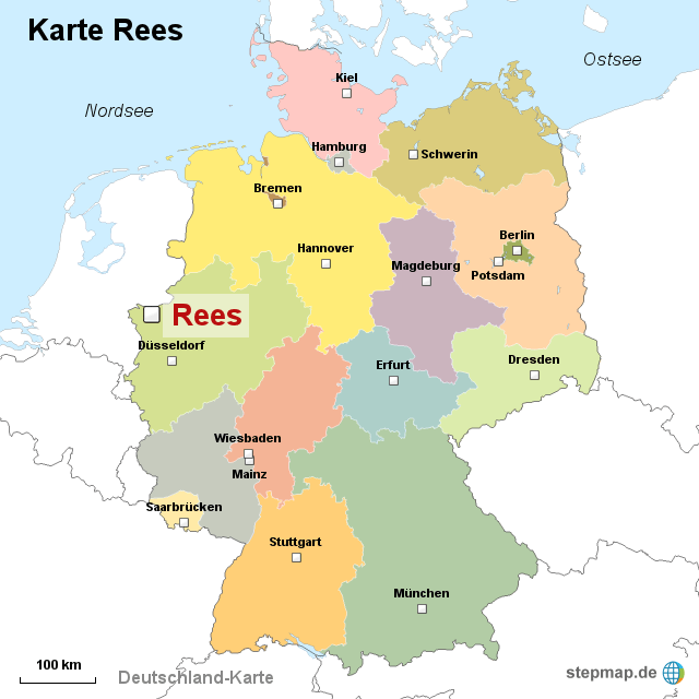 Karte rees von ortslagekarte