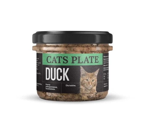 Cats Plate Duck – mokra karma dla kota z kaczką i indykiem 180 g