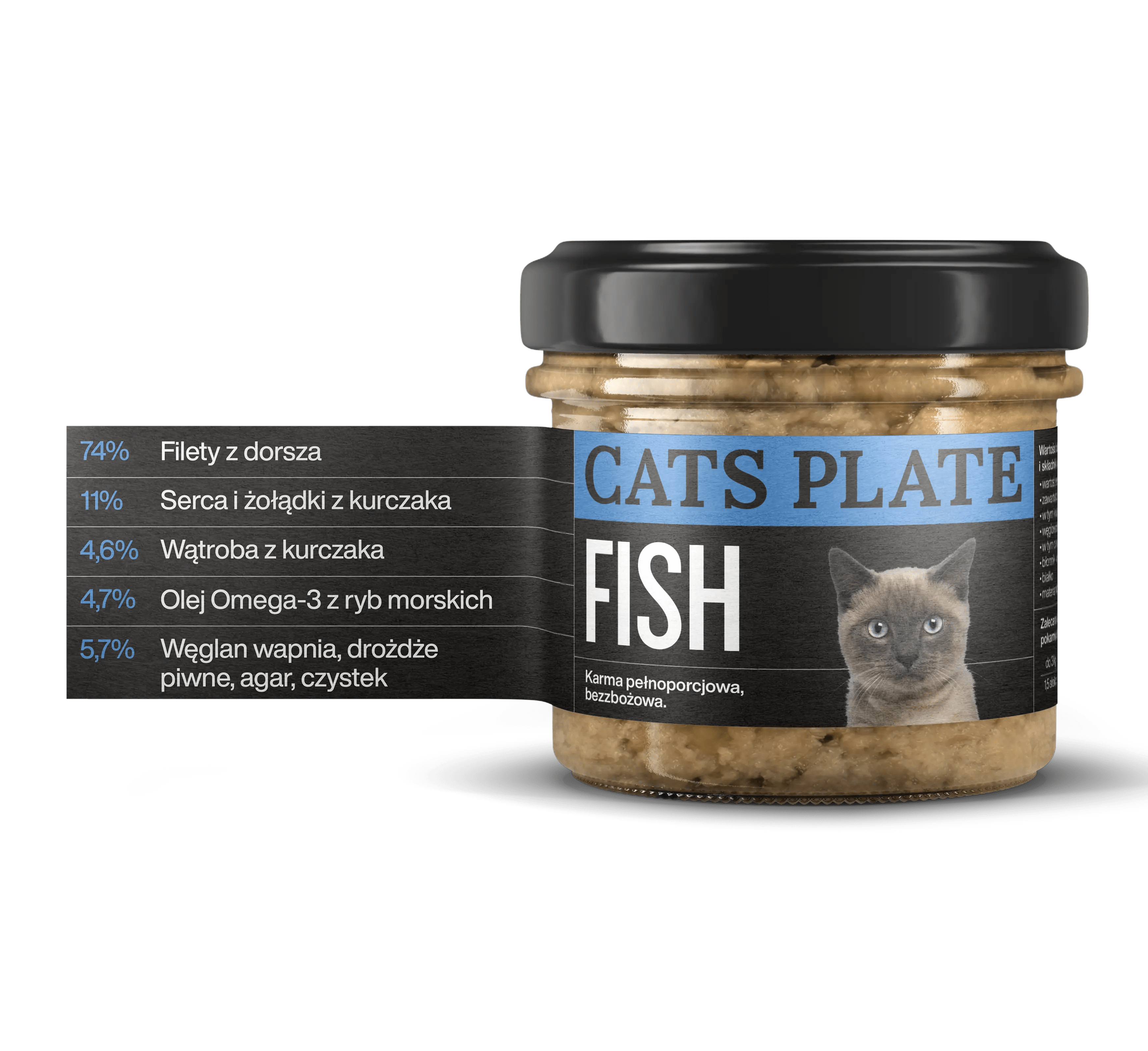 Cats Plate Fish – mokra karma dla kota z filetem z dorsza 100 g