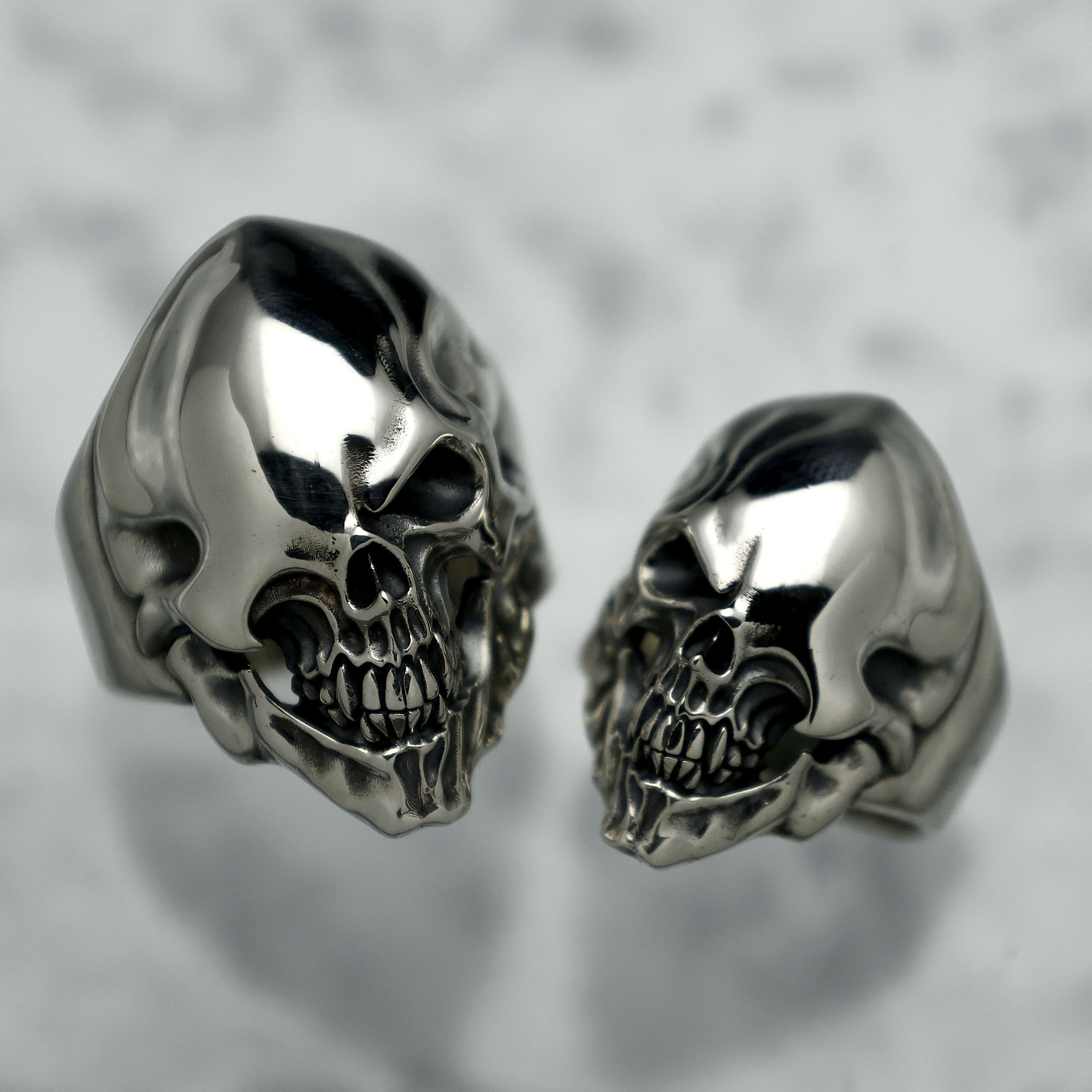 Horn skull Custom | ワンメイク スカルリング 一点物 | STRANGE FREAK