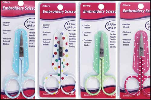 Polka Dot Embroidery Scissors with Matching Sheath