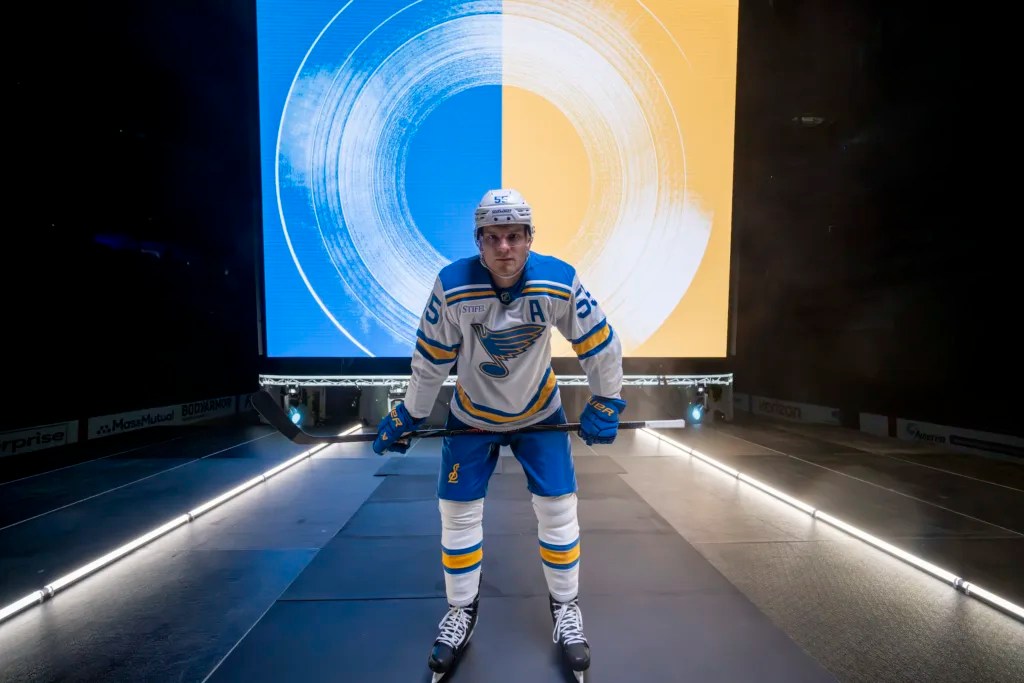 Blues turn back the clock with new uniforms, branding Blues turn back the clock with new uniforms, branding