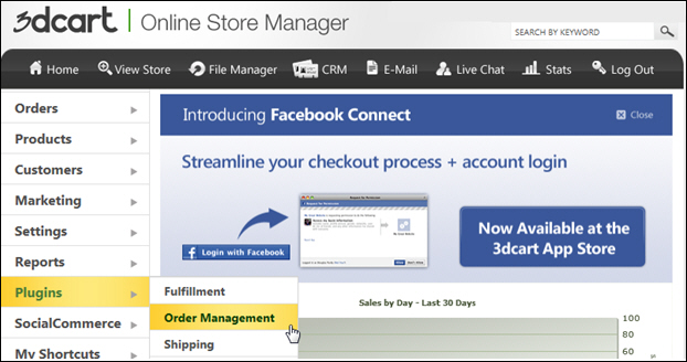 Log in to your store manager. 3dcart Shopping Cart Setup