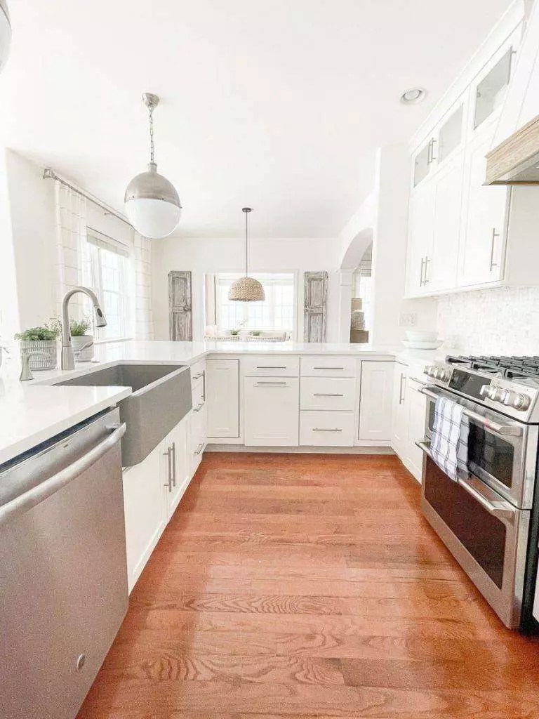 Perfect for a dining room, kitchen, mud room, pantry, laundry room, and so on and so on. A White Transitional Kitchen Tour Stonegable