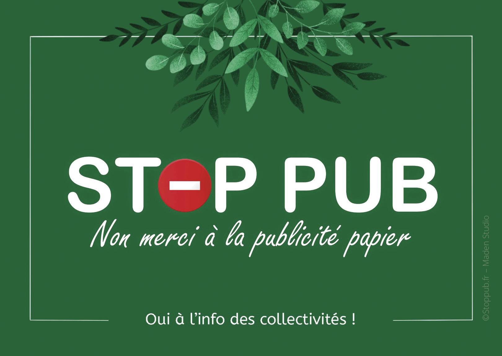 Des étiquettes « stop pub » à imprimer