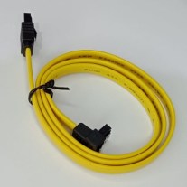 YELLOW SATA 3.0 III SATA3 7 PIN Data Cable 6Gb/s Right Angle Cables, Length 65cm SC-CBLSATA65CM-YL