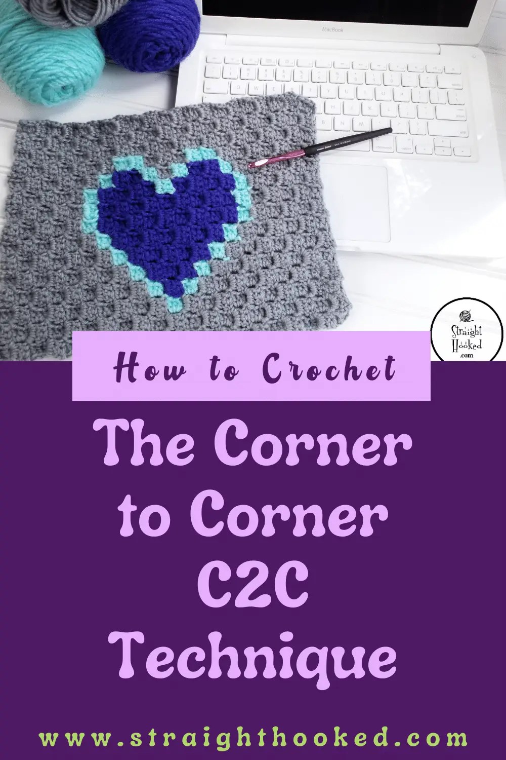 Read more about the article Corner to Corner (C2C) laptop sleeve- free crochet pattern