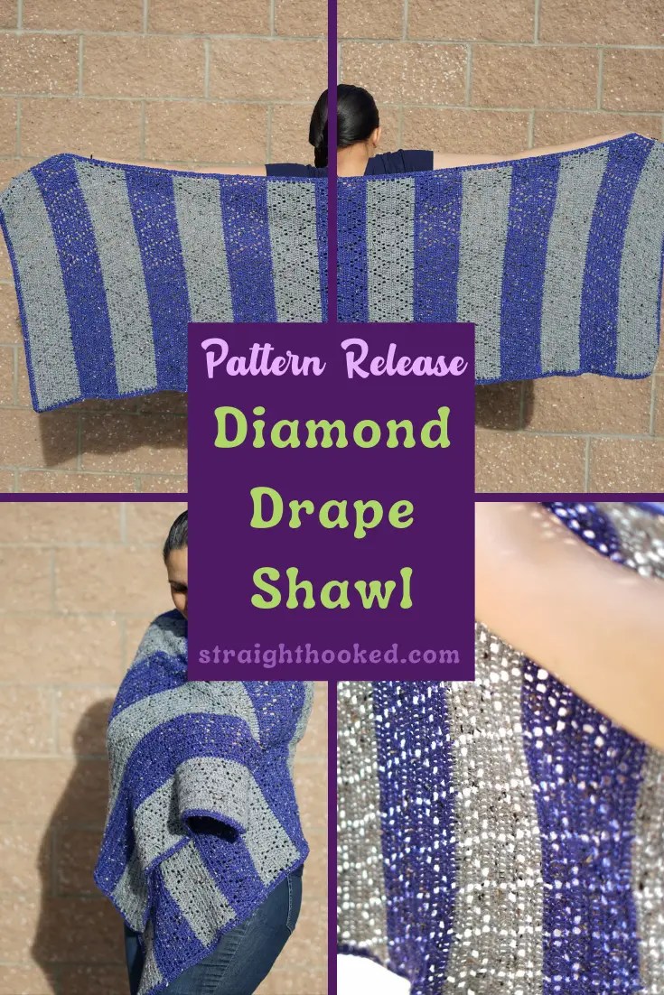 Read more about the article Pattern Release: the Diamond Drape Shawl