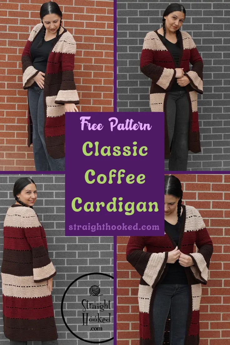 Read more about the article Pattern Release: the Classic Coffee Cardigan FREE Crochet Pattern