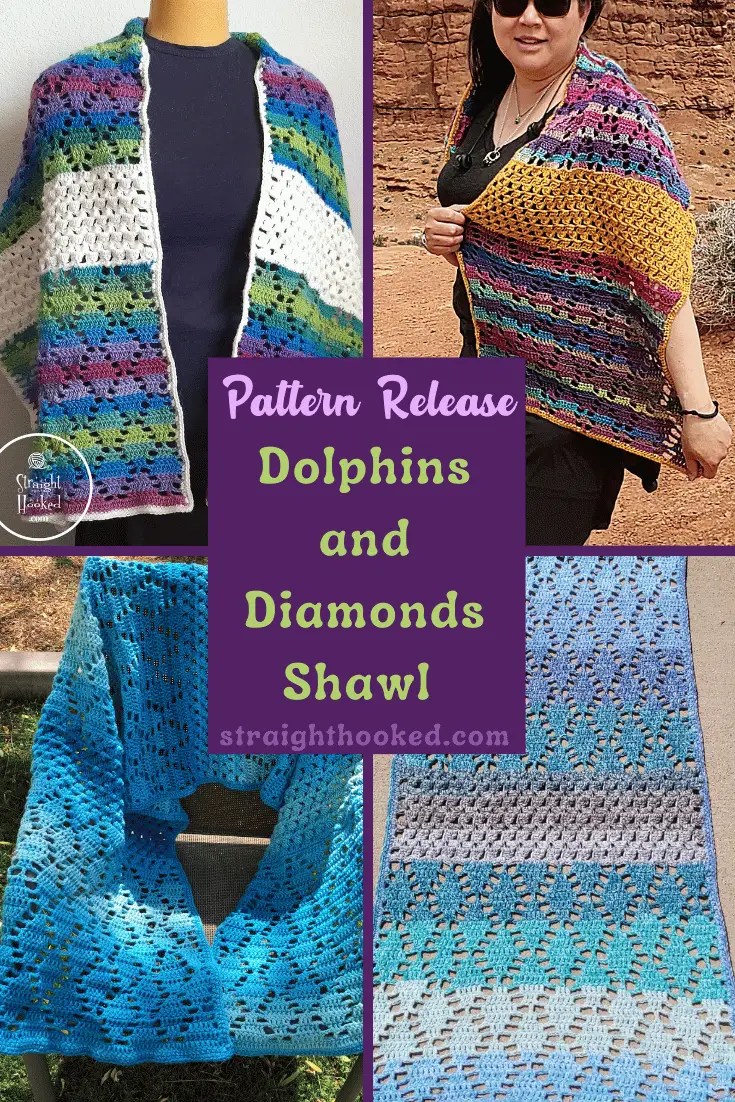Read more about the article Pattern Release: the Dolphins and Diamonds Shawl