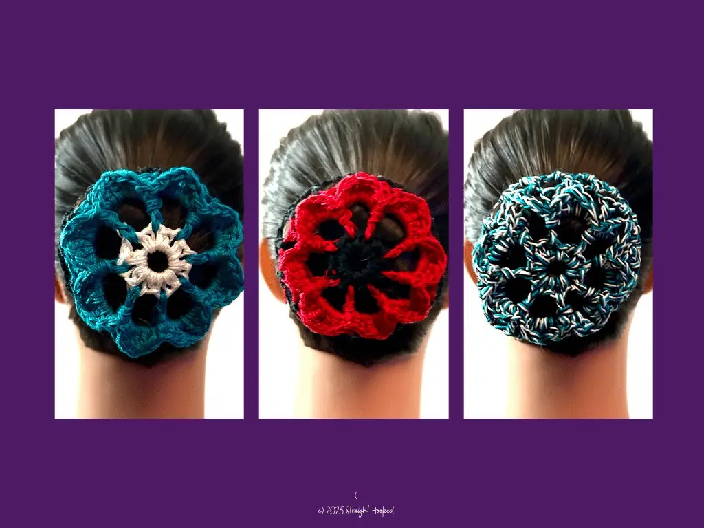 Bohemian Bun Holder crochet pattern - Image 3