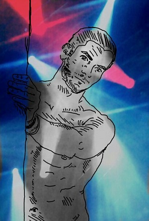 Peeking around a corner, Kenneth sees you, blesses you with eye contact. You will never be the same.