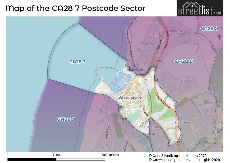 The average commercial rateable value is £112,000. What You Need To Know About The Ca28 7 Whitehaven Postcode Sector