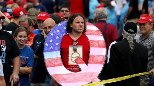 QAnon rally Trump