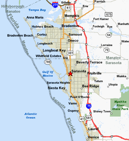 Sarasota Map Com Sarasota Map 11 City Map Of Sarasota Srqmap 