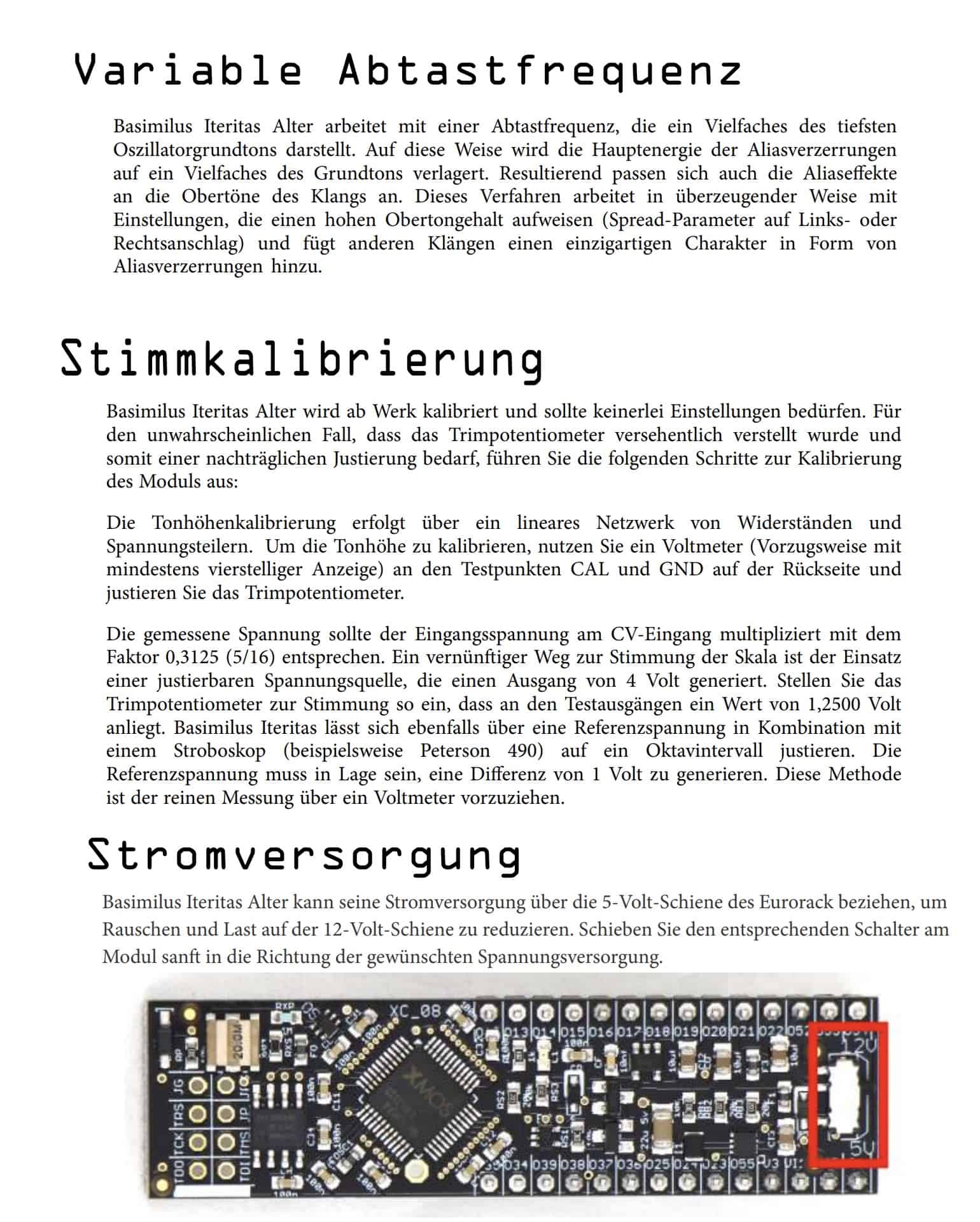 Basimilus Iteritas Alter Manual in German